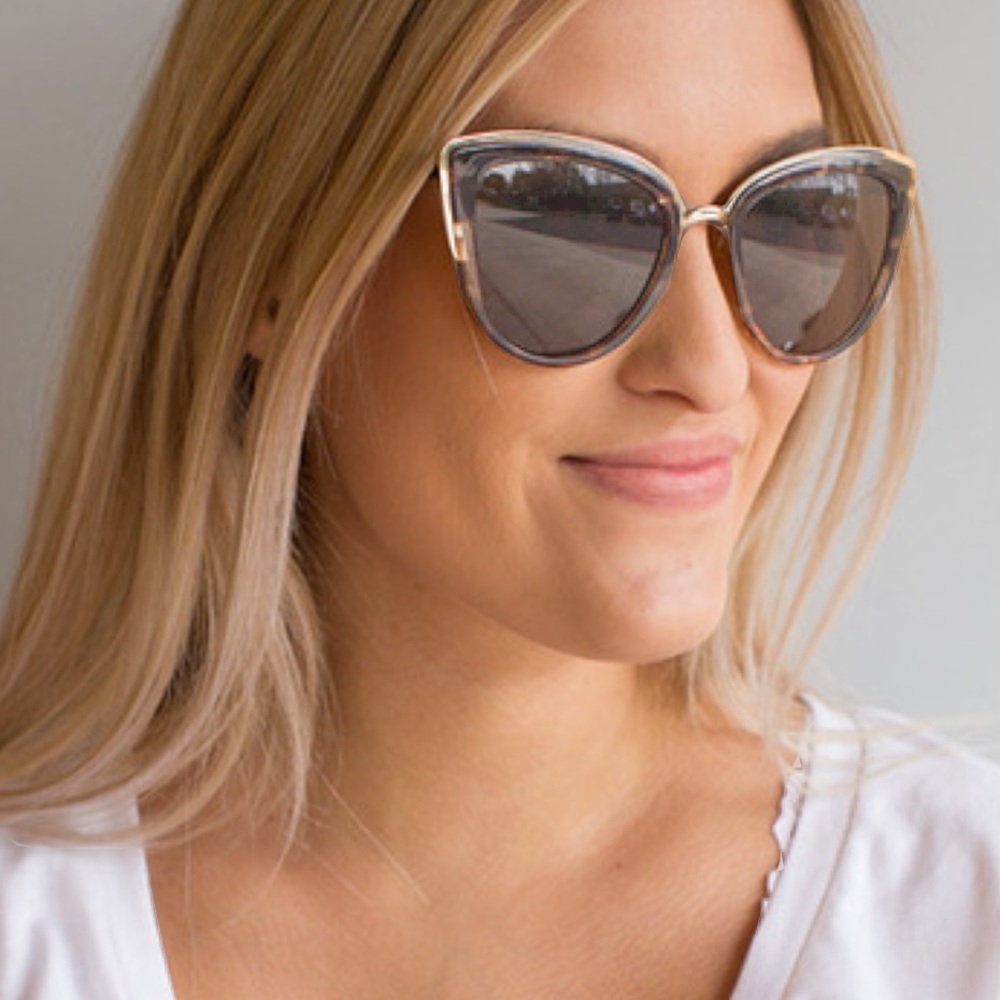 Quay “My Girl” Cat Eye Sunglasses Tortoise